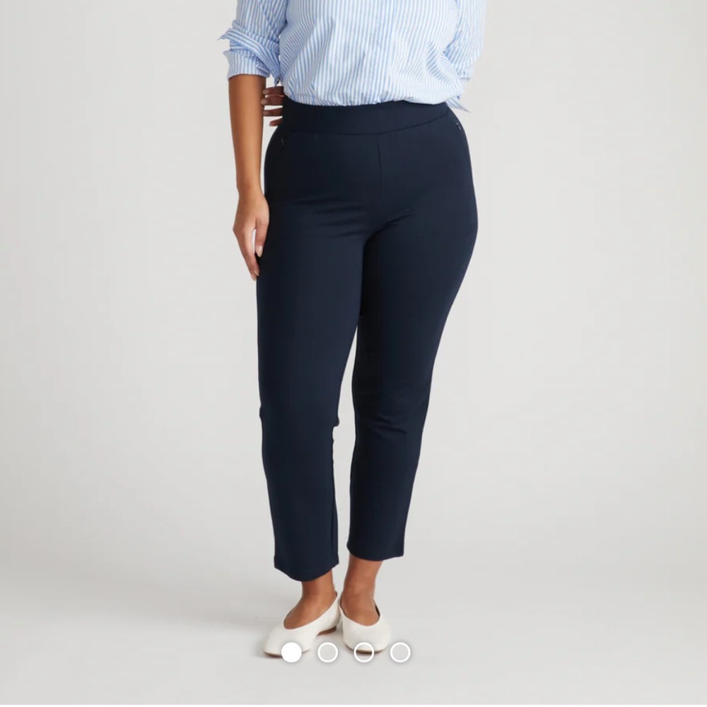 Universal Standard Smart Signature Ponte Pants Pull-on Trousers Navy 18-20